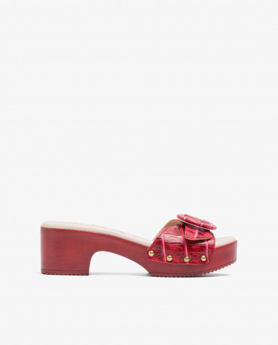 RED COCO NAPPA LOW HEEL...