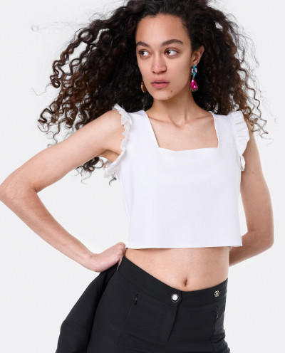 CROP TOP VOLANTE NEOPRENO...