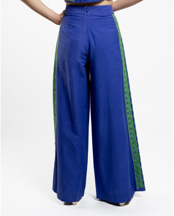 Pantalón tela mujer Pcamalie azul Color AZUL Talla S