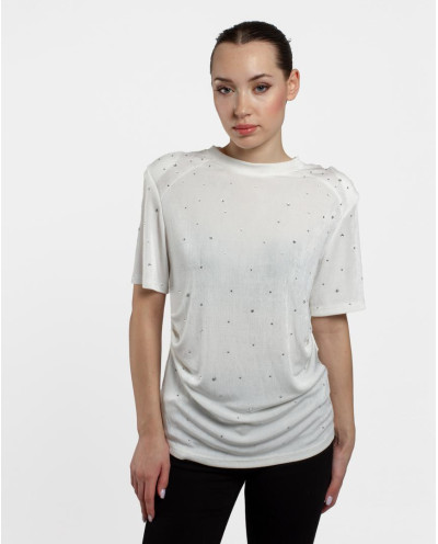 CAMISETA STRASS PUNTO BLANCO