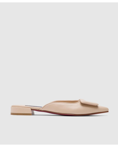 MULE ULBEDA LEATHER BEIGE