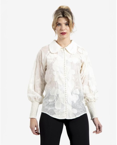 CAMISA JACQUARD BEIG