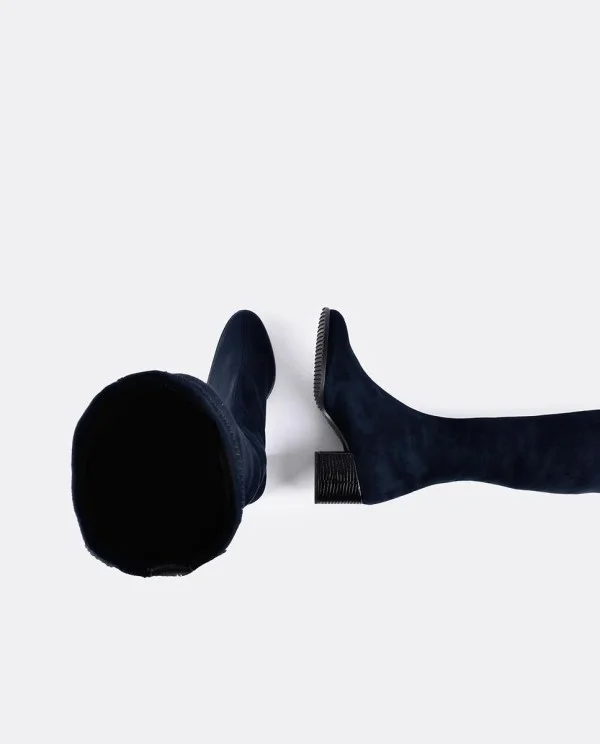 BOTA MOSQUETERA ULTRASUEDE MARINO