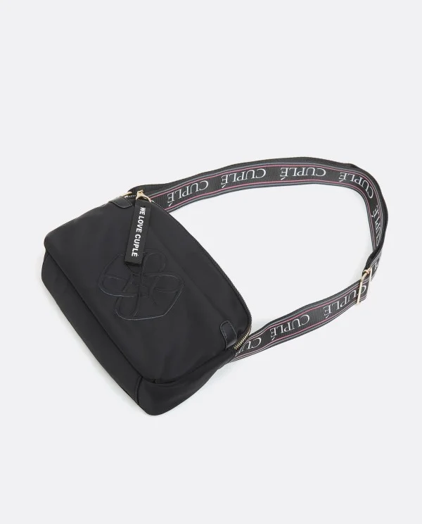 BANDOLERA BÁSICA DE NYLON NEGRO CON...