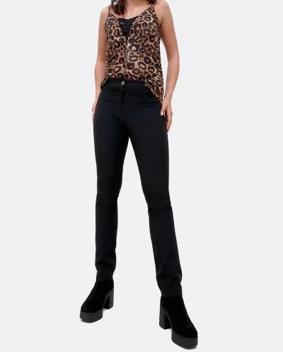 BLACK DOUBLE FABRIC SKINNY...