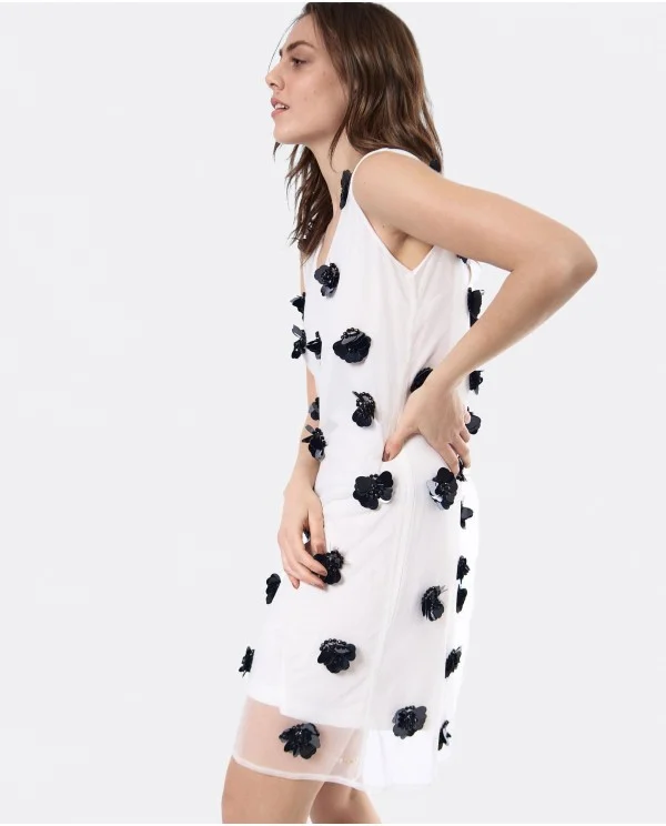 VESTIDO MINI FLORES LENTEJUELAS...