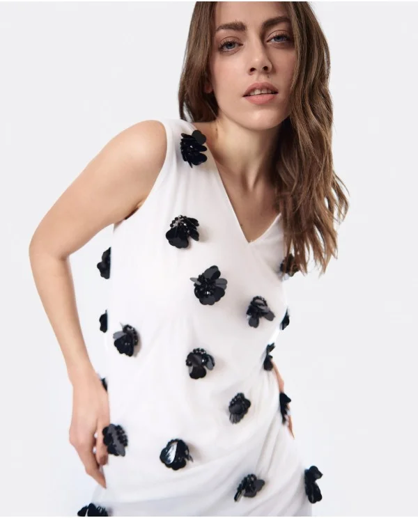 VESTIDO MINI FLORES LENTEJUELAS...