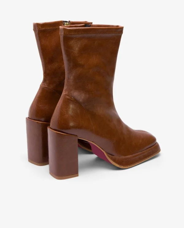 BOTIN PLATAFORMA TECNOPIEL MARRON