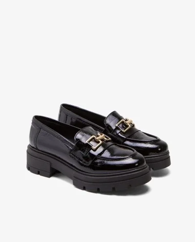 BLACK PATENT LEATHER LOAFERS