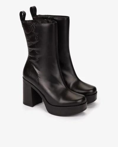 BOTÍN ALTA NEGRA DE PIEL... 2