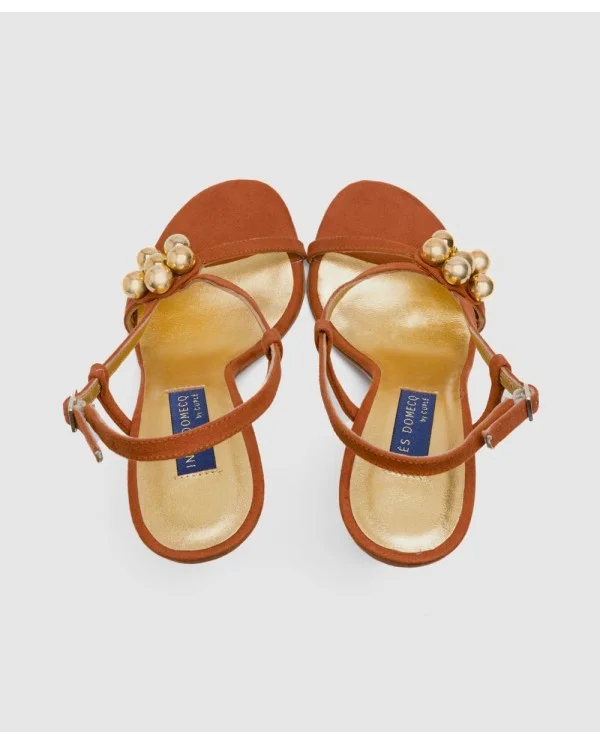 SANDALIA DURCAL ALTA ULTRASUEDE NARANJA