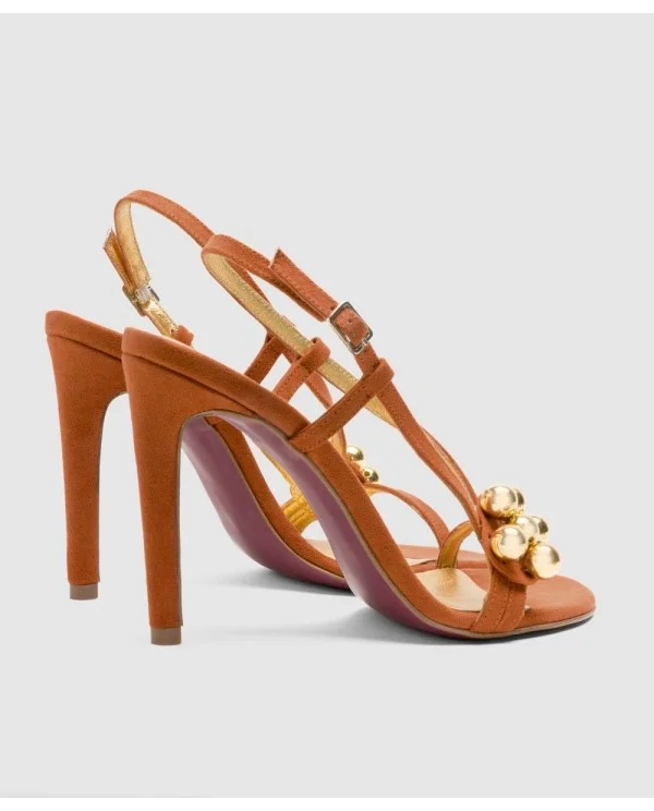 SANDALIA DURCAL ALTA ULTRASUEDE NARANJA