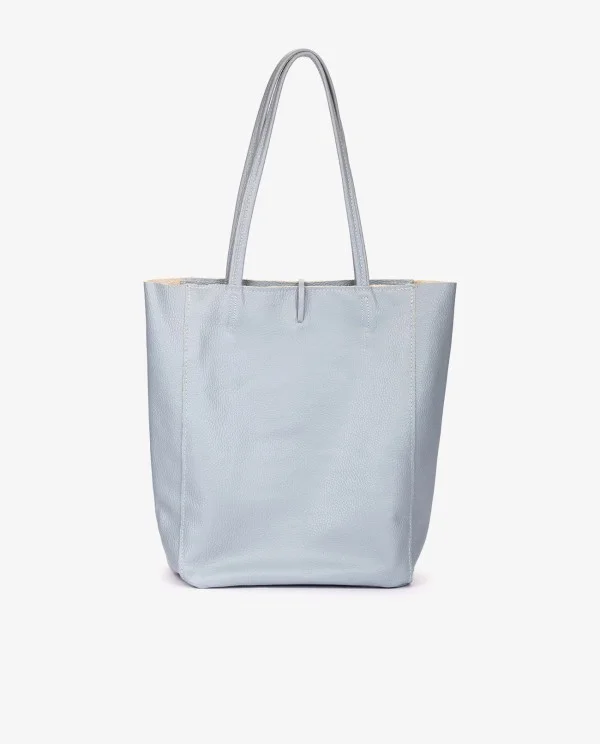 SHOPPER VERTICAL PIEL AZUL