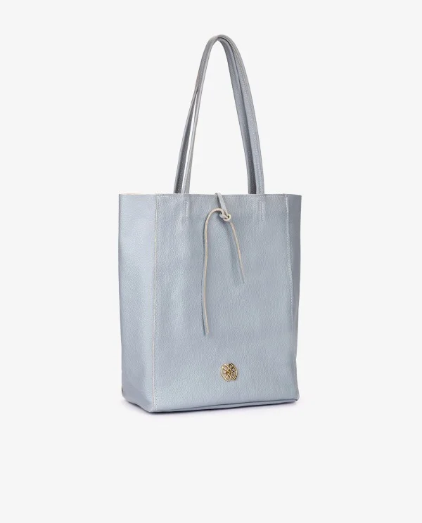 SHOPPER VERTICAL PIEL AZUL