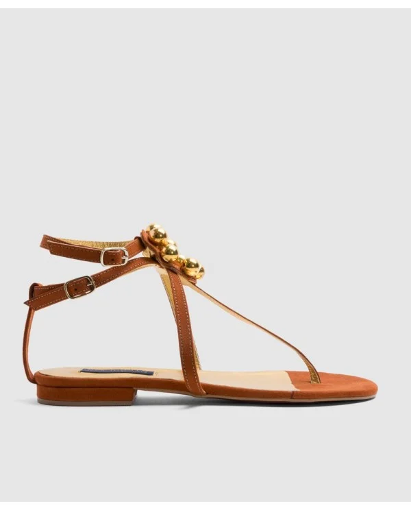 SANDALIA TARIFA ULTRASUEDE NARANJA