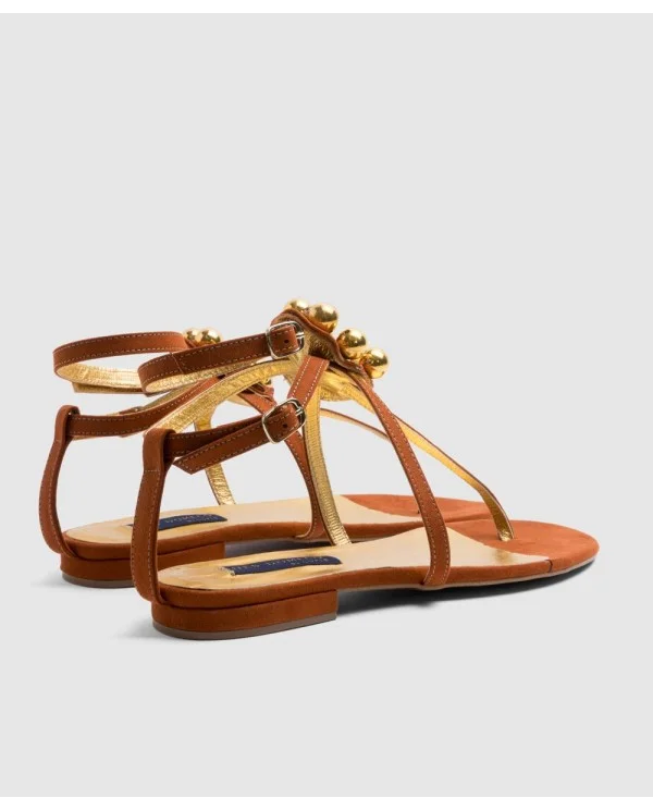 SANDALIA TARIFA ULTRASUEDE NARANJA