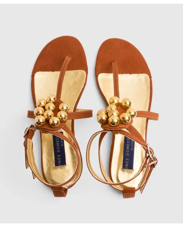 SANDALIA TARIFA ULTRASUEDE NARANJA