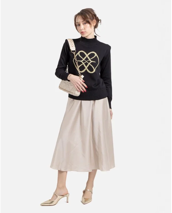 BOLSO DE HOMBRO BEIGE ACOLCHADO CON...