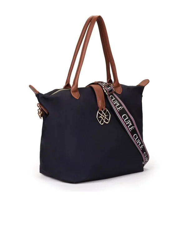 SHOPPER DE NYLON AZUL MARINO