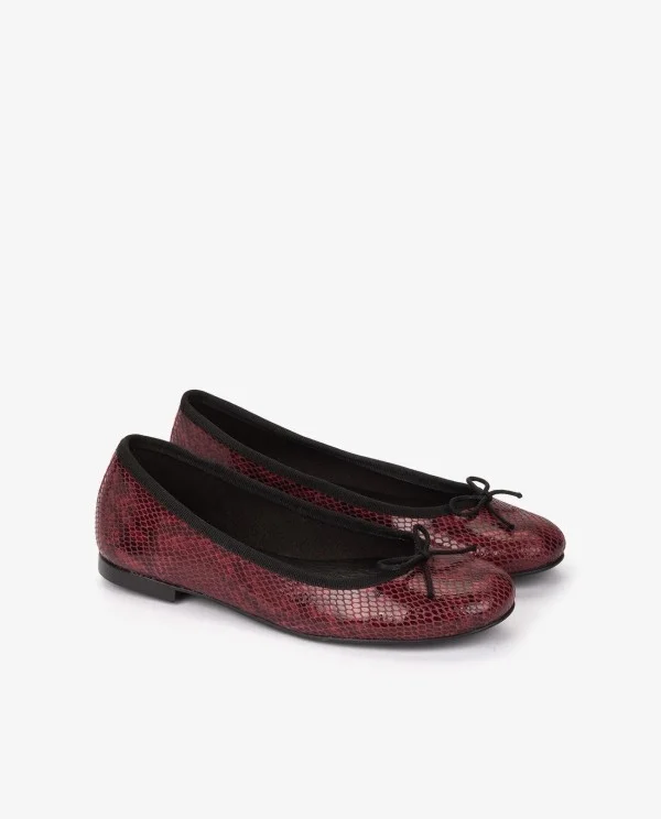 BAILARINA BURDEOS DE TECNOPIEL CON...