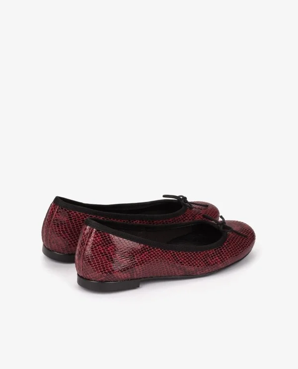 BAILARINA BURDEOS DE TECNOPIEL CON...