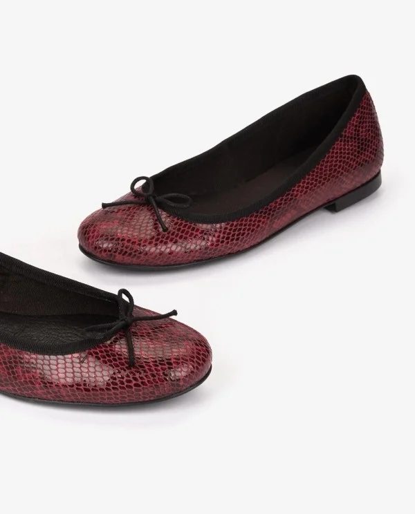 BAILARINA BURDEOS DE TECNOPIEL CON...