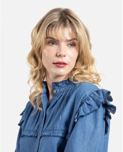 CAMISA VOLANTES DENIM AZUL 2