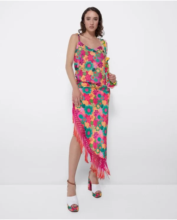 TOP TIRANTES SATEN ESTAMPADO FLORES