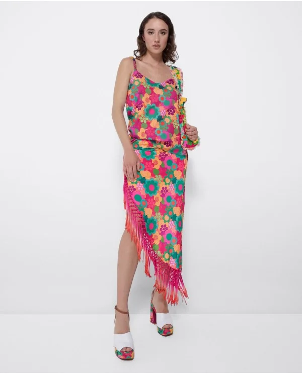 TOP TIRANTES SATEN ESTAMPADO FLORES