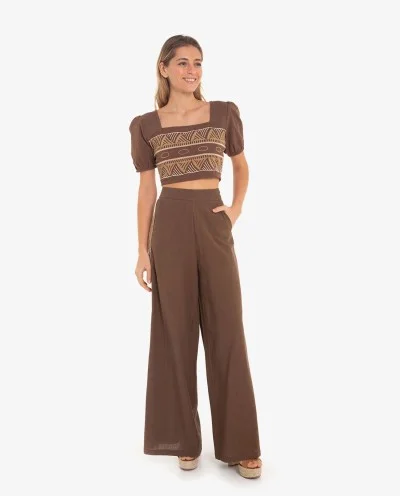PANTALÓN PALAZZO MARRÓN... 2