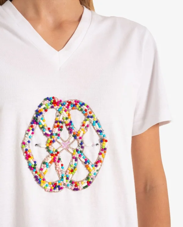 CAMISETA LOGO CUPLE ALGODON BLANCO