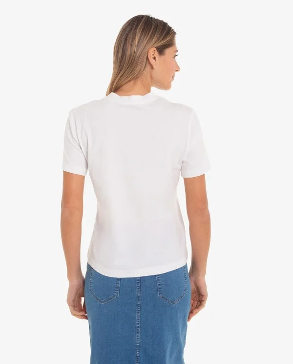 CAMISETA LOGO CUPLE ALGODON BLANCO