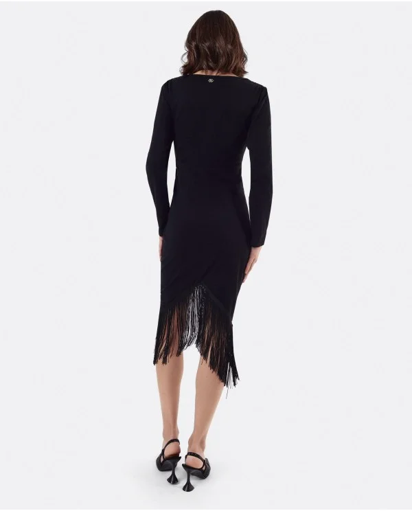 VESTIDO NUDO PUNTO NEGRO