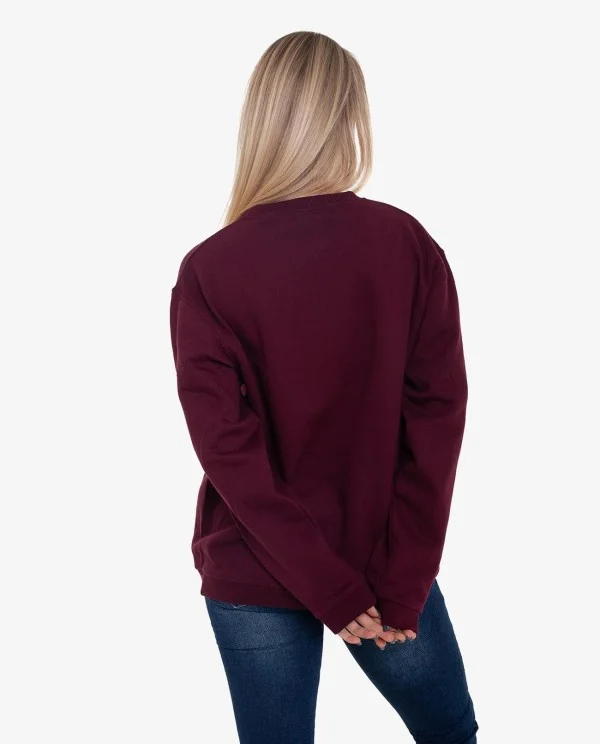 SUDADERA BURDEOS EN ALGODON CON LOGO...