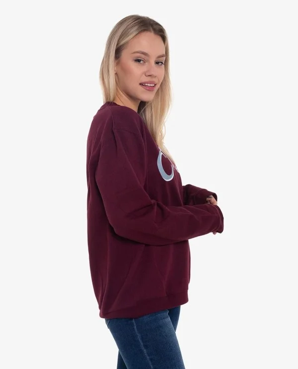 SUDADERA BURDEOS EN ALGODON CON LOGO...