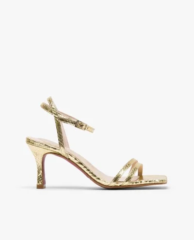 SANDALIA TIRAS SERPIENTE ORO 2