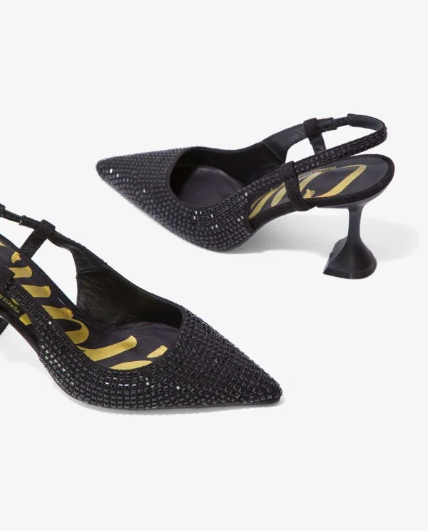 SALON DESTALONADO STRASS RASO NEGRO