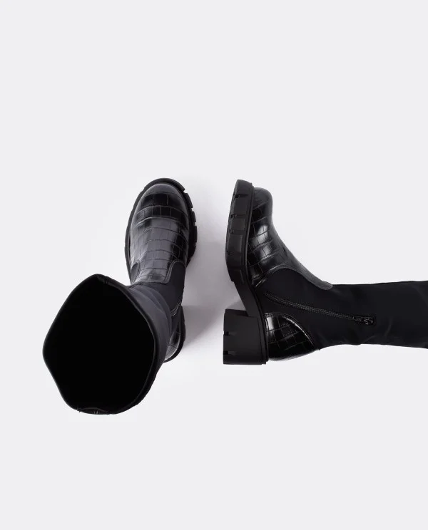 BOTA PALA Y TALON LICRA/COCO NEGRO