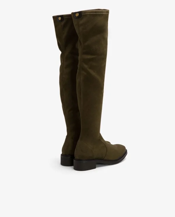 BOTA ALTA DE ULTRASUEDE COLOR VERDE...