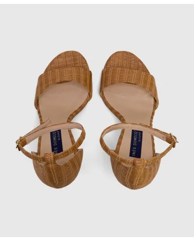 EL PALMAR RAFFIA BEIG SANDAL 2