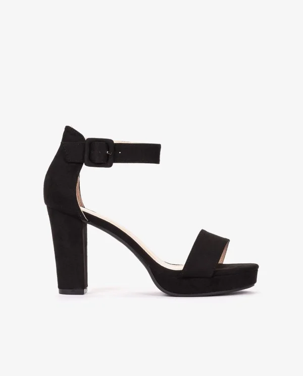 SANDALIA PULSERA ULTRASUEDE NEGRO