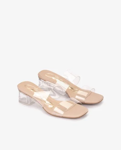 SANDALIA TIRAS VINILO NUDE 2