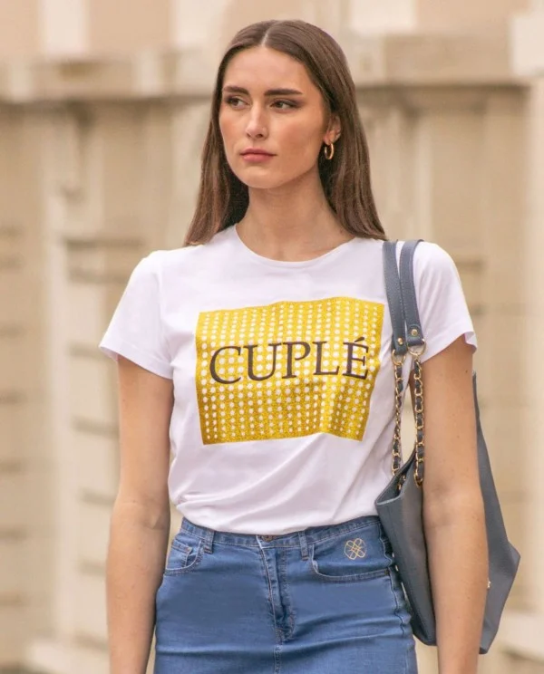 CAMISETA BLANCA CUPLE DOTS