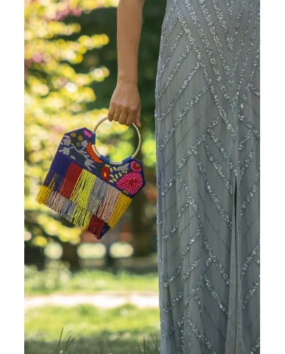 BOLSO MANO FLECOS CUENTAS... 2