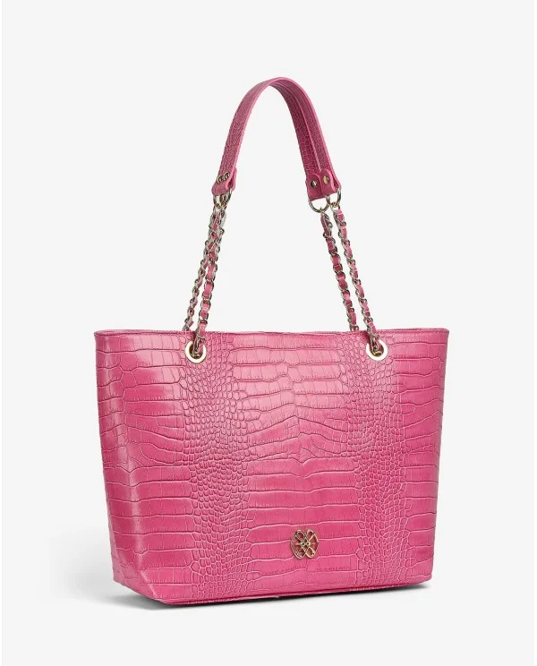 BOLSO SHOPPER PIEL EFECTO COCODRILO...