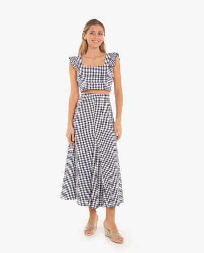 FALDA GODES TEJIDO CUADROS... 2