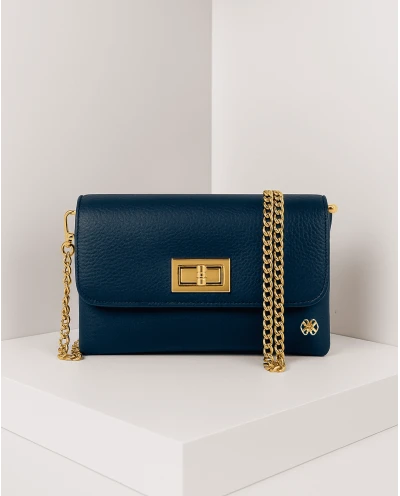 BANDOLERA PIEL AZUL 2