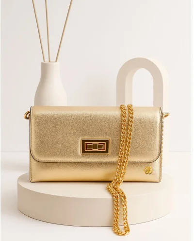 BANDOLERA PIEL ORO 2