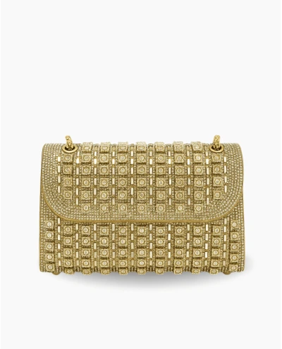 CARTERA STRASS ORO