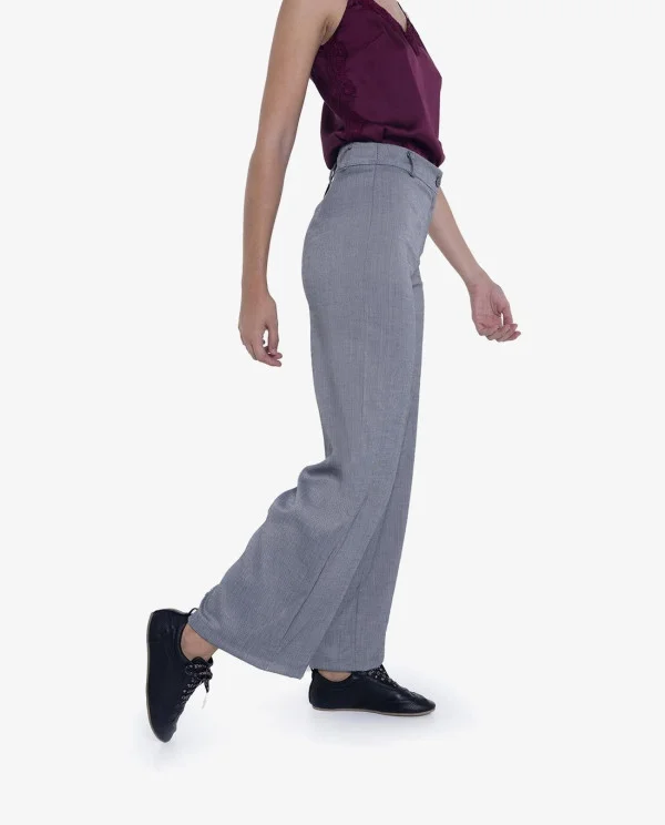 PANTALON RECTO ESPIGA GRIS